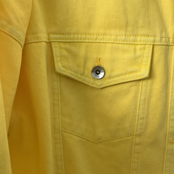 Vero Moda yellow oversized denim jacket size L - Picture 8 of 12